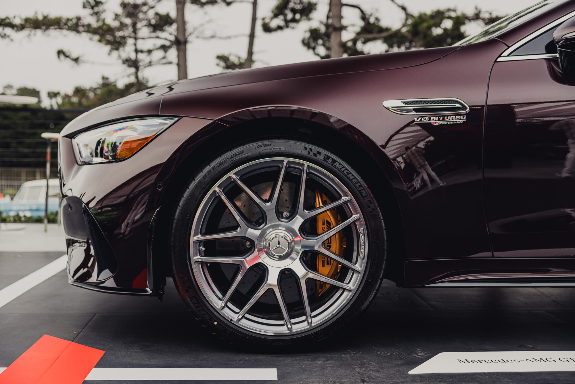 Color Check: Rubellite Red Mercedes-AMG GT 63 S E at Pebble Beach