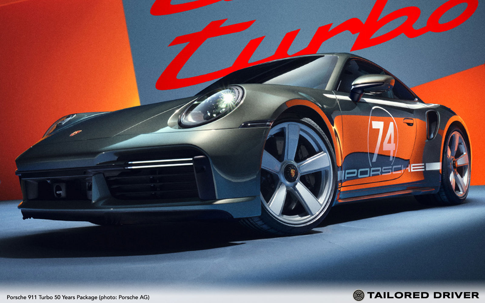 Color Check: Aventurine Green Porsche 911 Turbo 50 Years in Marketing Shots