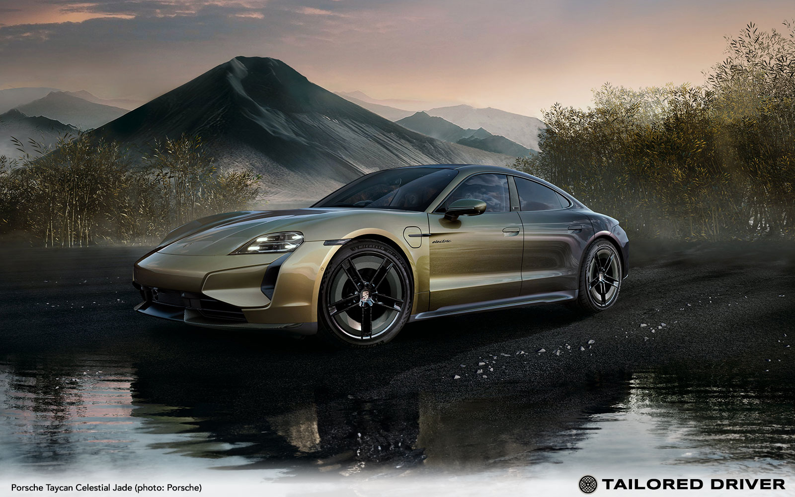 Porsche Taycan Celestial Jade with Specification Inspired by Gemstone for Southeast Asia