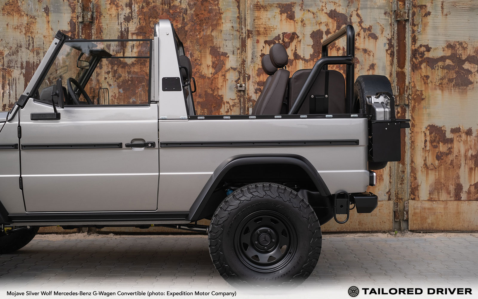 Expedition Motor Company’s Latest Mojave Silver 1992 Wolf Convertible Remastered Mercedes-Benz G-Wagen