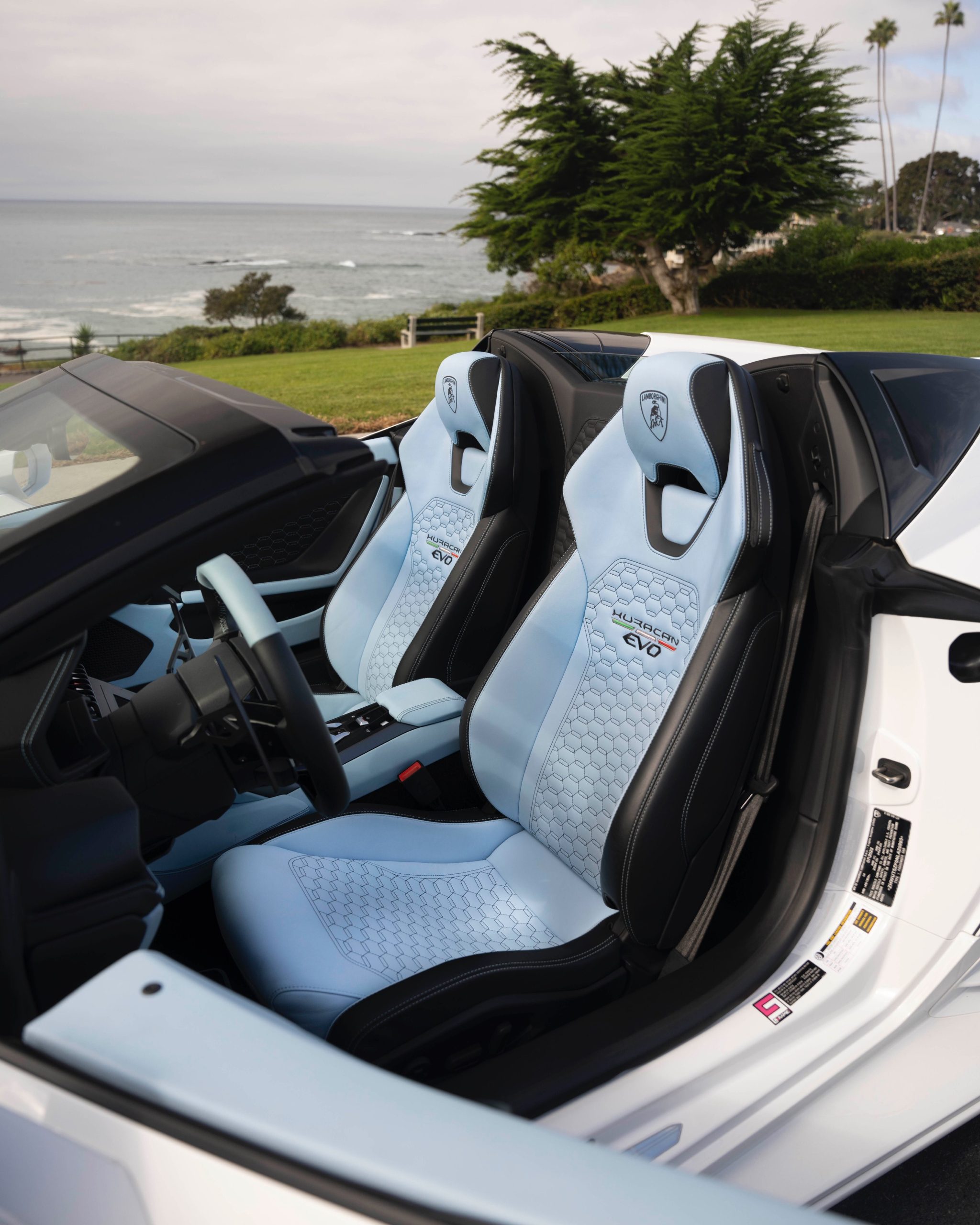 Market Find: 2022 Lamborghini Huracan EVO with Ad Personam Celeste Phoebe Interior