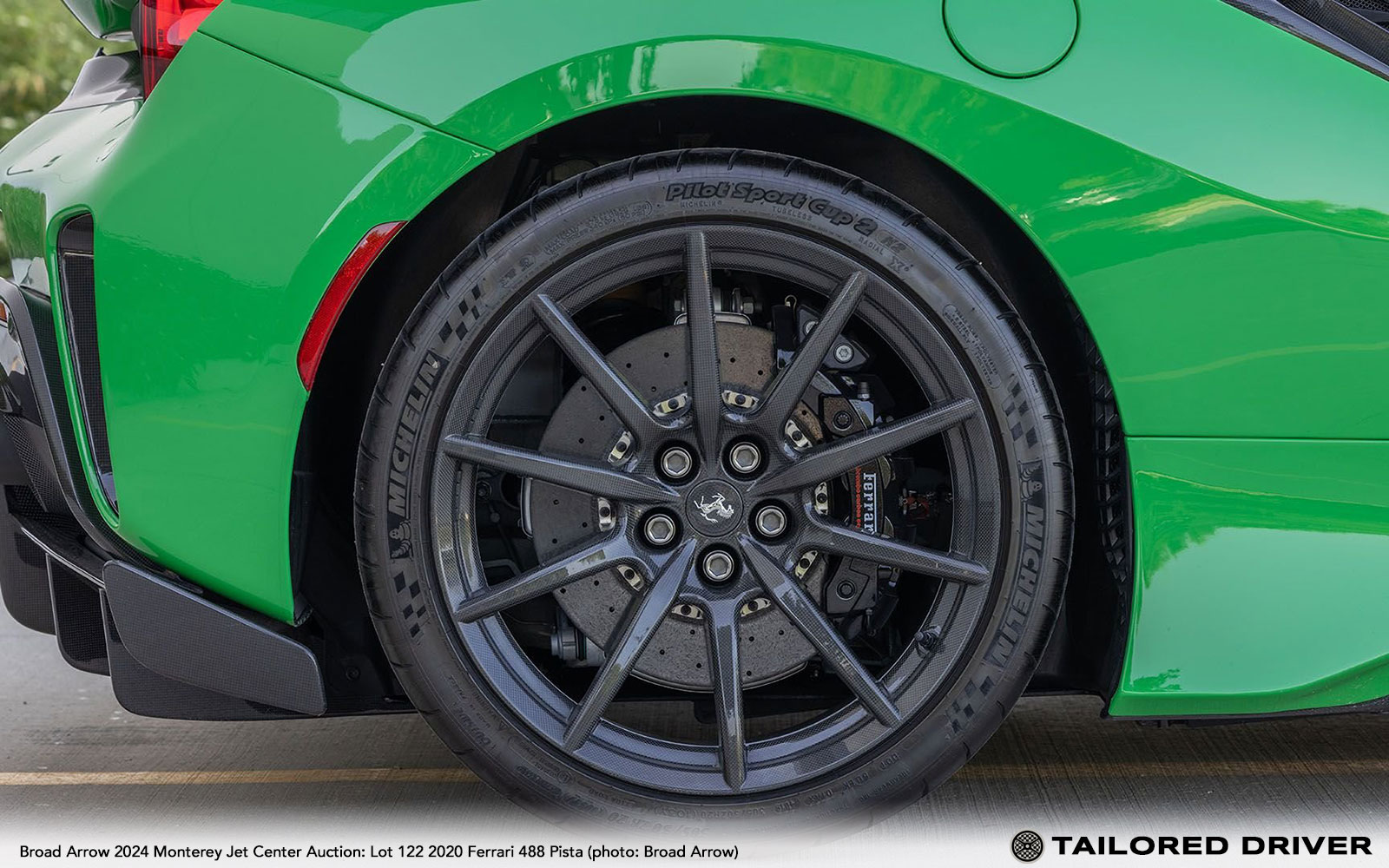 Market Find: Grass Green Ferrari 488 Pista at Broad Arrow Monterey Auction