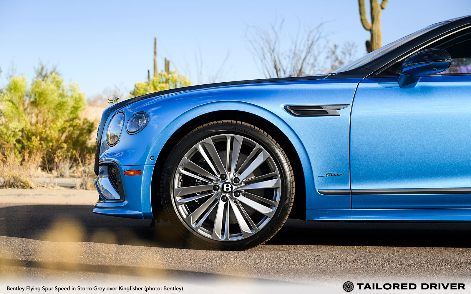Color Check: Bentley Flying Spur Speed in Storm Grey over Kingfisher