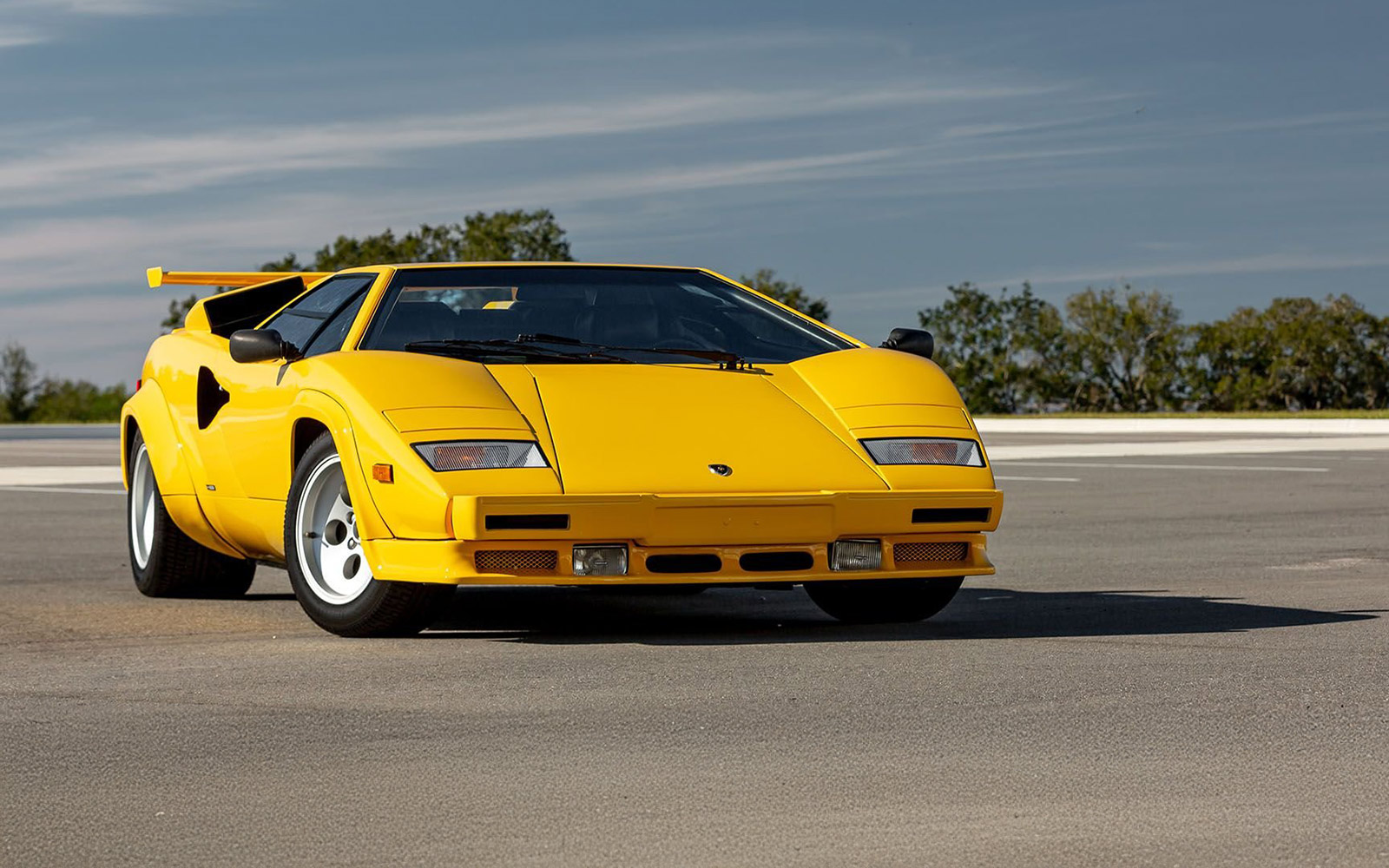 Market Find: 1987 Lamborghini Countach 5000 QV in Giallo Fly set for Broad Arrow at The Amelia