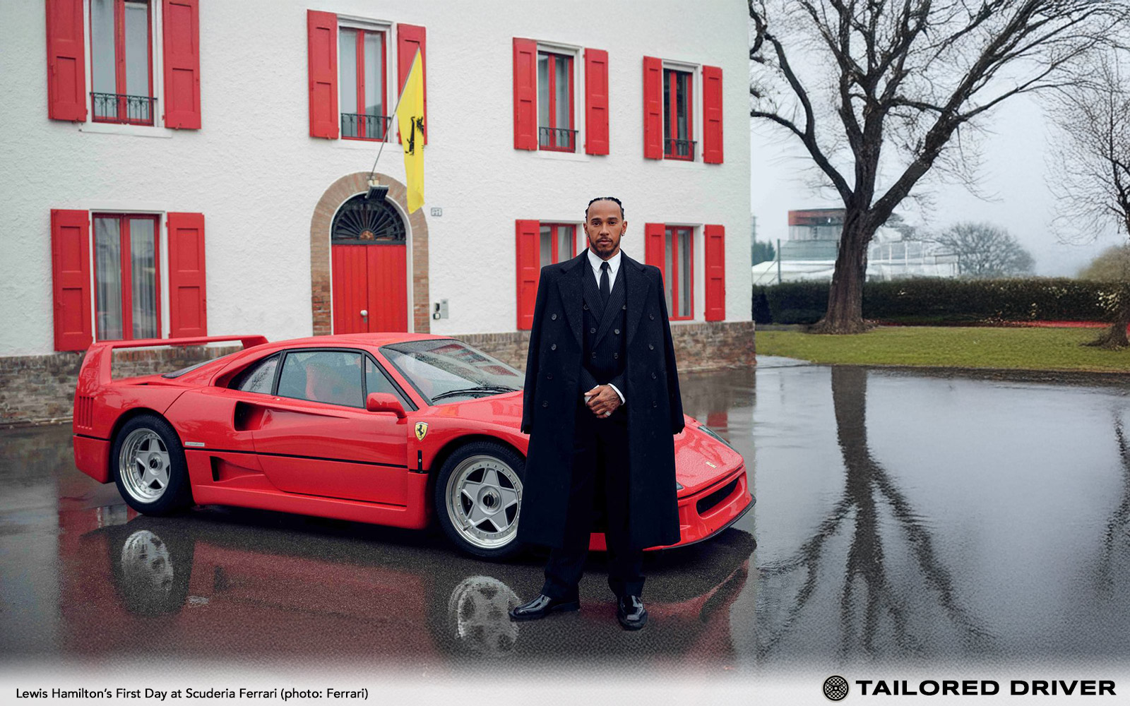 Lewis Hamilton Looking Tailored on First Day at Scuderia Ferrari