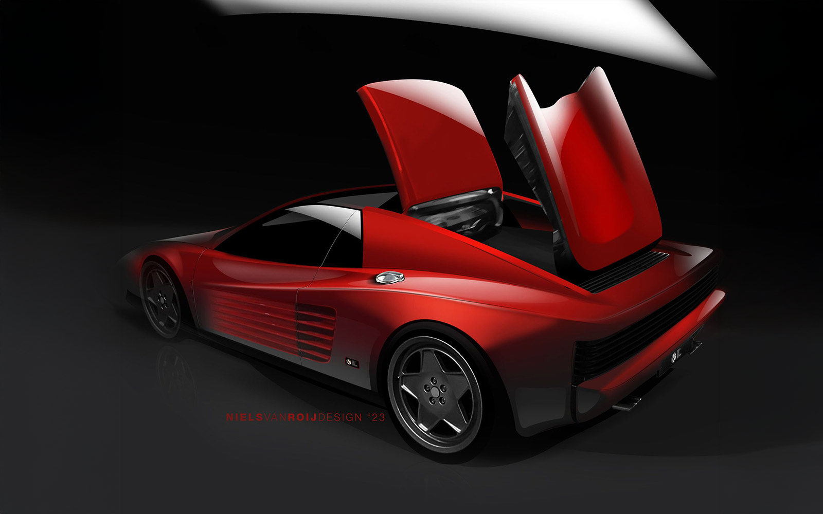 Modern Coachbuilding: Niels van Roij Design Teases Ferrari Testarossa “Superamerica”