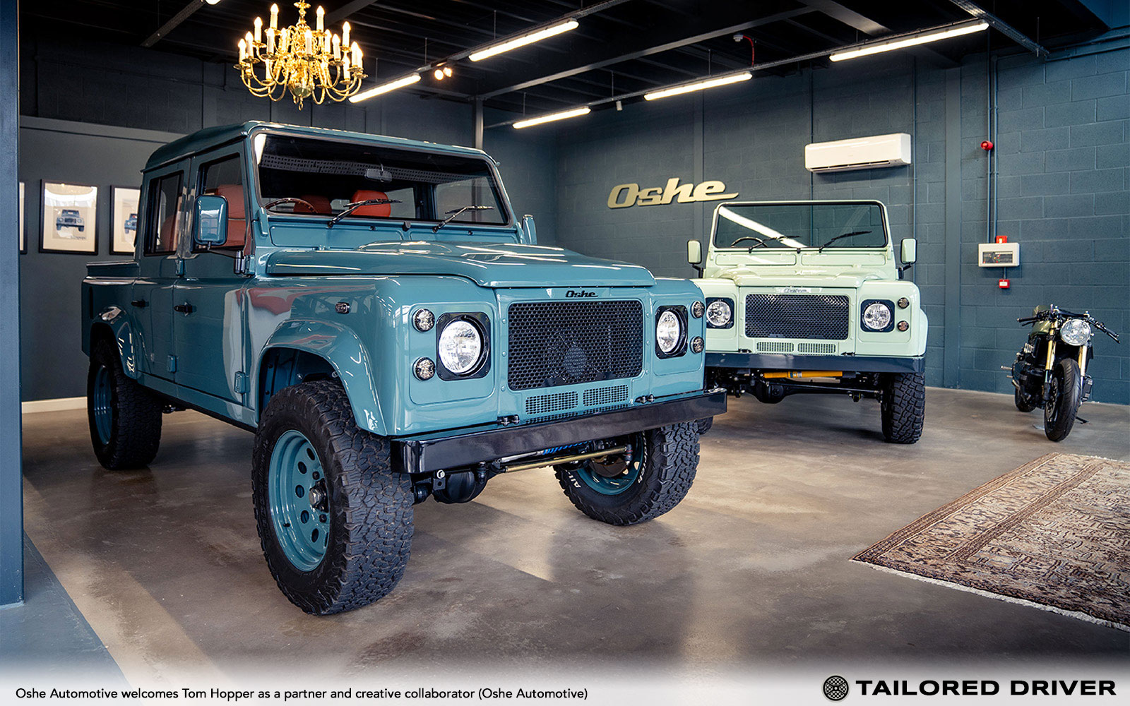 Defender-Focused Oshe Automotive Pairs with Actor Tom Hopper as Creative Collaborator