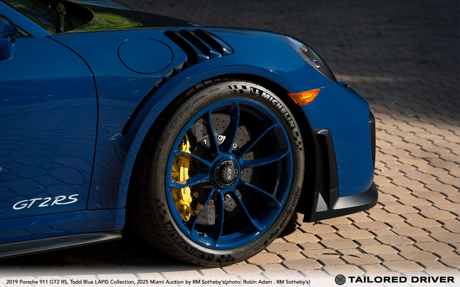 Triple Blue Porsche 911 GT2 RS ‘Weissach’ with RM Sotheby’s in Miami