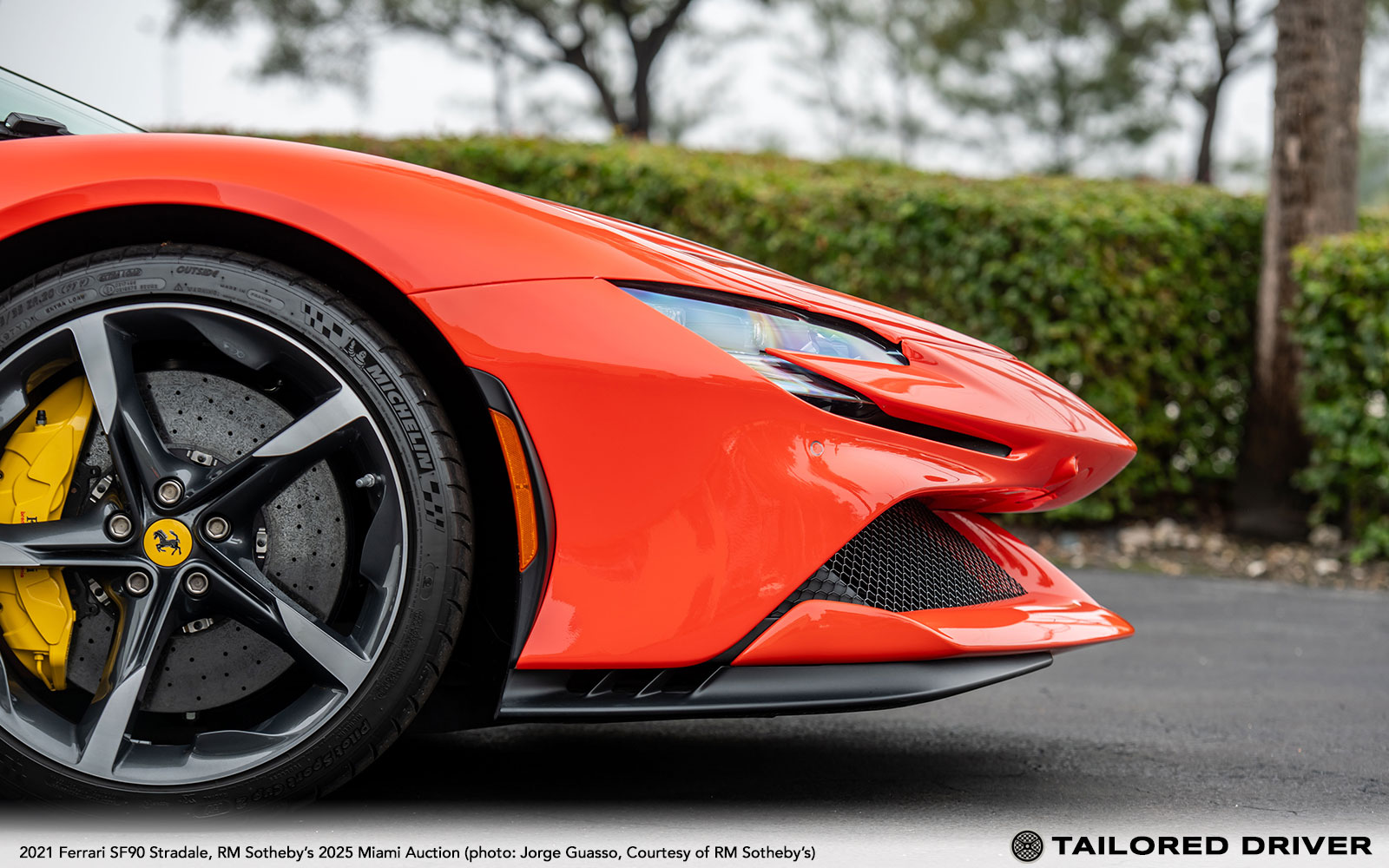 Ferrari SF90 Stradale in Rosso Dino with RM Sotheby’s at Miami