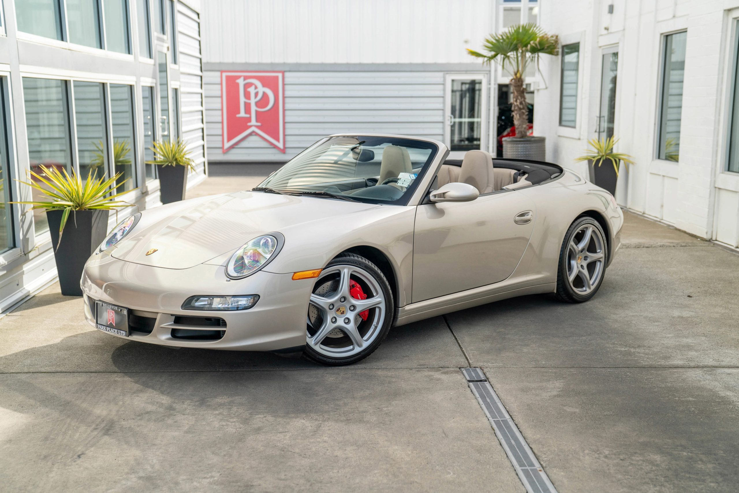 Market Find: Porsche Paint to Sample Linen Grey Metallic over Leather to Sample Linen Grey 911 Carrera 4S Cabriolet